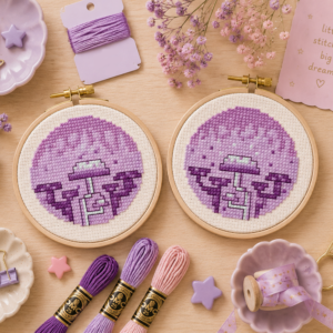 Sporey Mushrooms Set Cross Stitch Pattern