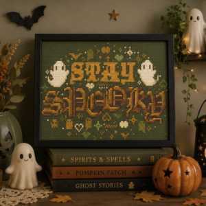 Stay Spooky Autumn Vibes Cross Stitch Pattern