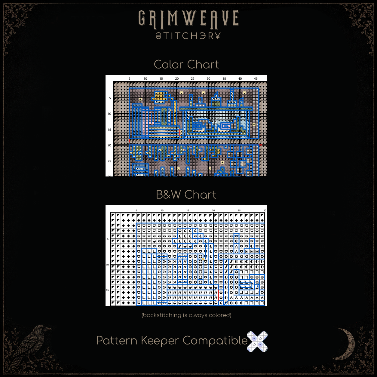 Cozy Witches Bookcase Cross Stitch Pattern - Image 6