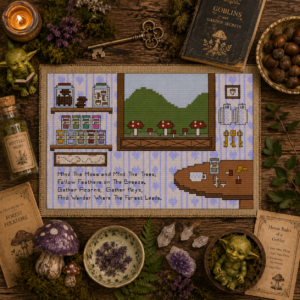 Goblins Cottage Cross Stitch Pattern