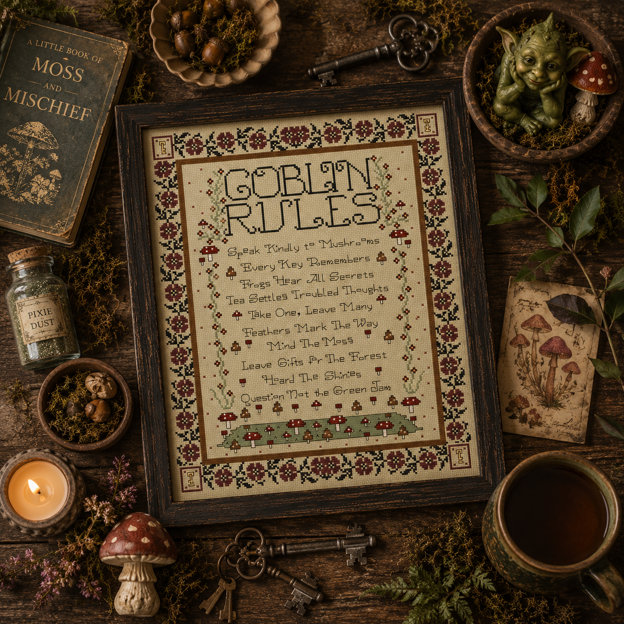 Goblins Rules Cross Stitch Pattern